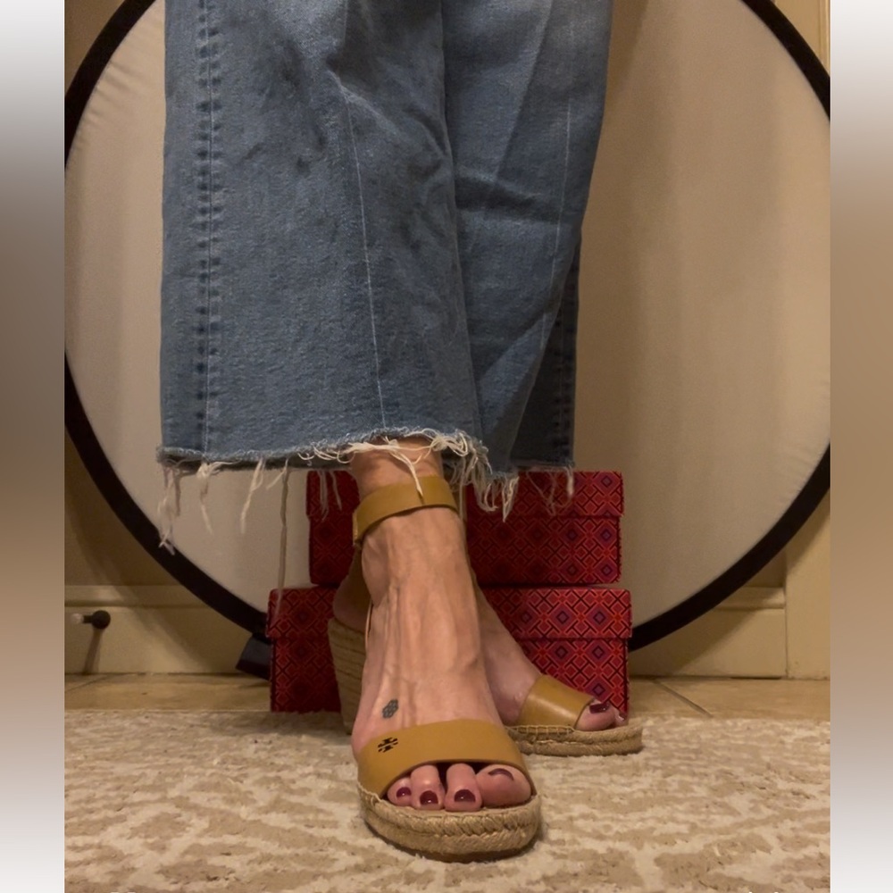 Tory Burch Tan Espadrille Wedges - Picture 7 of 8